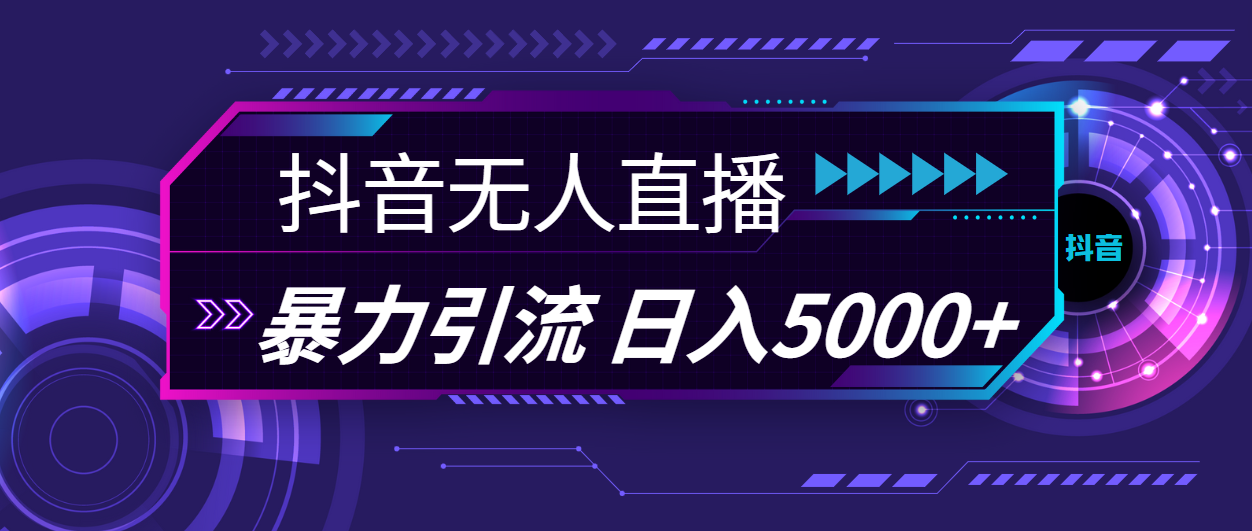 （11709期）抖音无人直播，暴利引流，日入5000+-川川创富网
