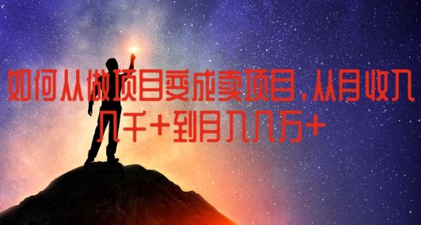 如何从做项目变成卖项目，从月收入几千到月入几万【揭秘】-川川创富网