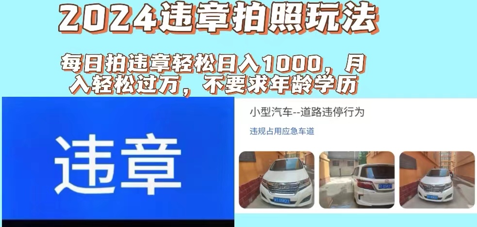 （11743期）2024违章拍照新玩法，推广躺赚+拍照赚钱双模式，日入1000+-川川创富网
