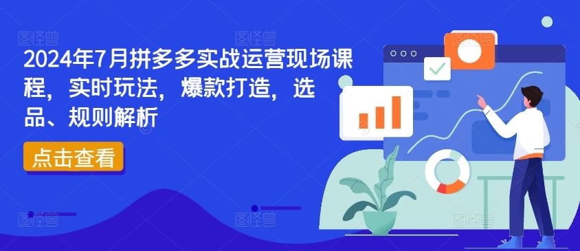 2024年7月拼多多实战运营现场课程，实时玩法，爆款打造，选品、规则解析-川川创富网
