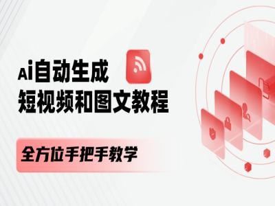 AI自动生成短视频和图文课程，全方位手把手教学-川川创富网