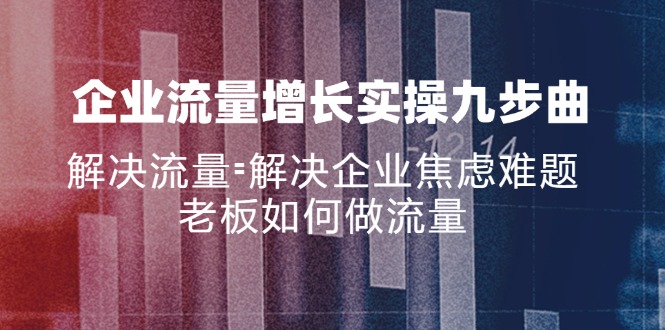 （11822期）企业流量增长实战九步曲，解决流量=解决企业焦虑难题，老板如何做流量-川川创富网