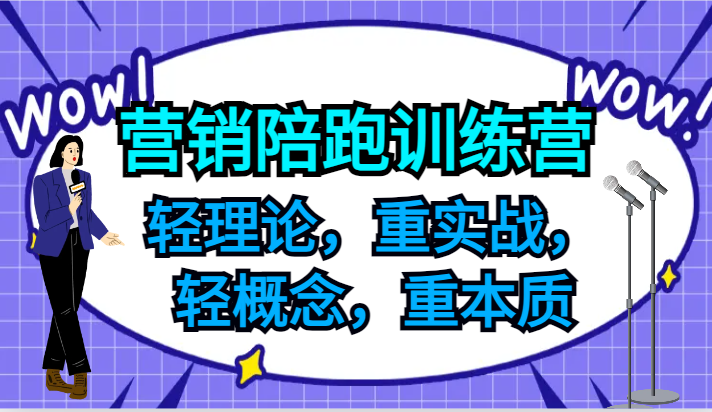 营销陪跑训练营，轻理论，重实战，轻概念，重本质，适合中小企业和初创企业的老板-川川创富网