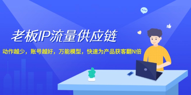 （12077期）老板 IP流量 供应链，动作越少，账号越好，万能模型，快速为产品获客翻N倍-川川创富网