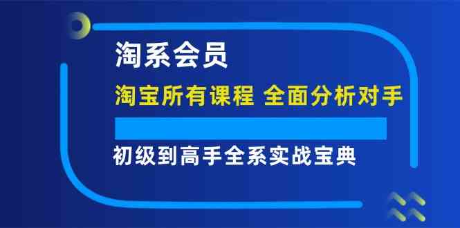 淘系会员初级到高手全系实战宝典【淘宝所有课程，全面分析对手】-川川创富网
