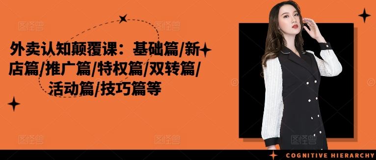 外卖认知颠覆课：基础篇/新店篇/推广篇/特权篇/双转篇/活动篇/技巧篇等-川川创富网