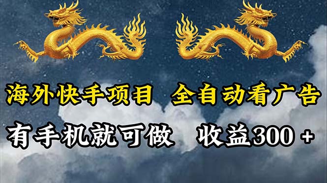 （12175期）海外快手项目，利用工具全自动看广告，每天轻松 300+-川川创富网