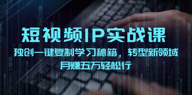 （12193期）短视频 IP实战课，独创一键复制学习秘籍，转战新领域，月赚五万轻松行-川川创富网