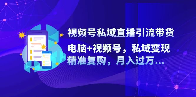 （12249期）视频号私域直播引流带货：电脑+视频号，私域变现，精准复购，月入过万…-川川创富网