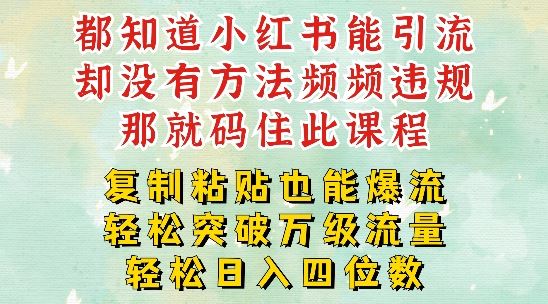 小红书靠复制粘贴一周突破万级流量池干货，以减肥为例，每天稳定引流变现四位数【揭秘】-川川创富网