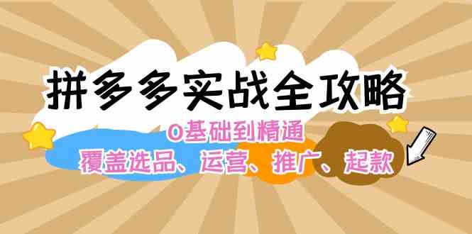 拼多多实战全攻略：0基础到精通，覆盖选品、运营、推广、起款-川川创富网