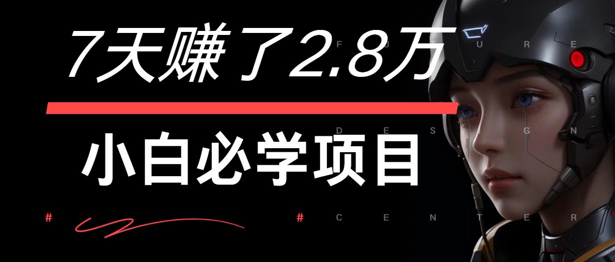 7天赚了2.8万！每单利润最少500+，轻松月入7万+小白有手就行-川川创富网