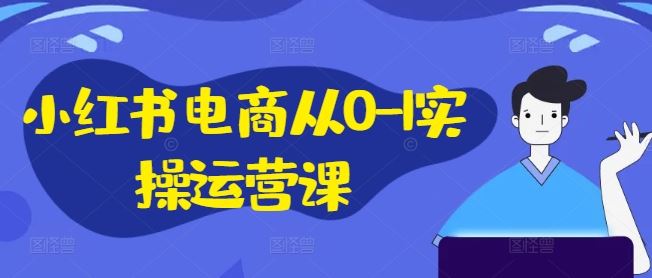 小红书电商从0-1实操运营课，小红书手机实操小红书/IP和私域课/小红书电商电脑实操板块等-川川创富网