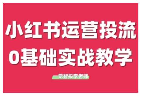 小红书运营投流，小红书广告投放从0到1的实战课，学完即可开始投放-川川创富网