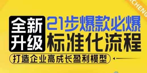 21步爆款必爆标准化流程，全新升级，打造企业高成长盈利模型-川川创富网