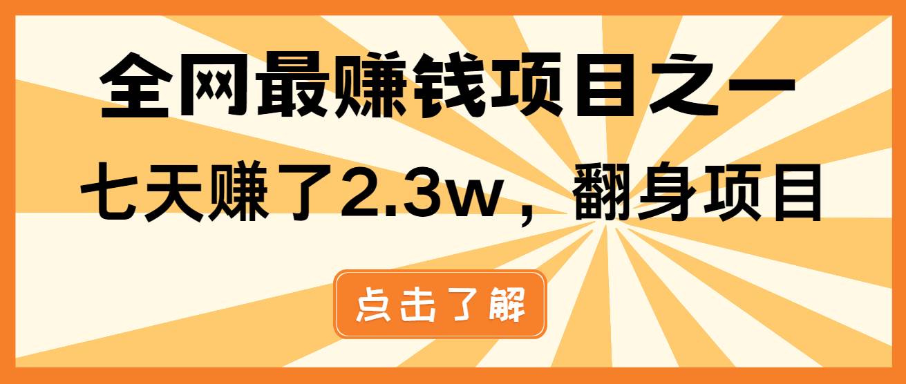 （13674期）小白必学项目，纯手机简单操作收益非常高!年前翻身！-川川创富网