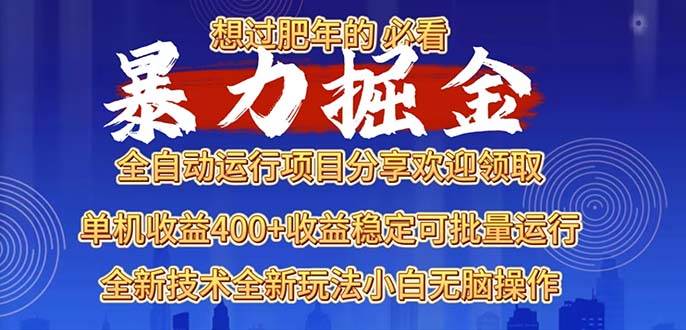 （13675期）2025暴力掘金项目，想过肥年必看！-川川创富网