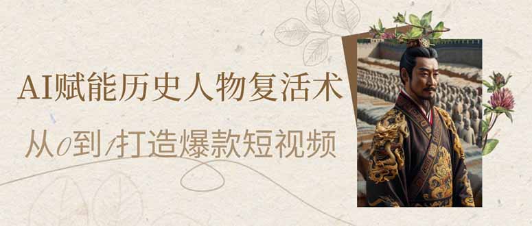 AI赋能历史人物复活术：从0到1打造爆款短视频-川川创富网