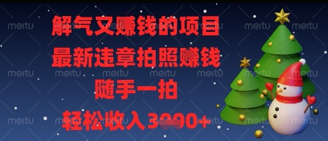 解气又挣钱的项目，最新违章拍照挣钱，随手一拍，轻松收入多张【揭秘】-川川创富网