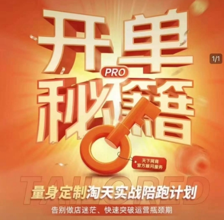 淘宝开单秘籍PRO，量身定制淘天实战陪跑计划，告别做店迷茫、快速突破运营瓶颈期(更新)-川川创富网