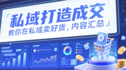 私域打造成交，教你在私域卖好货，内容汇总-川川创富网