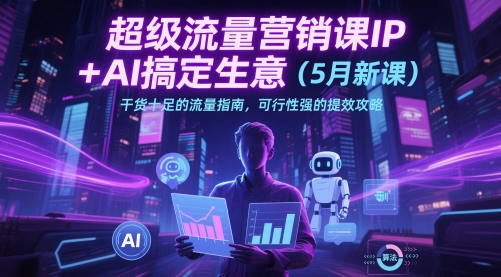超级流量营销课IP+AI搞定生意(5月新课)干货十足的流量指南，可行性强的提效攻略-川川创富网