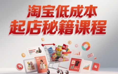 淘宝低成本起店系统课，助你快速起店，实现弯道超车-川川创富网