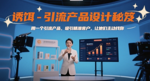 诱饵-引流产品设计秘笈，用一个引流产品，吸引精准客户，让他们主动找你-川川创富网