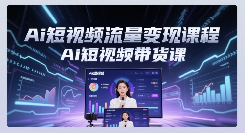 Ai短视频流量变现课程，Ai短视频带货课-川川创富网