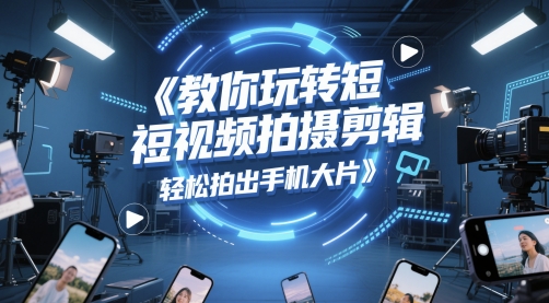 教你玩转短视频拍摄剪辑，轻松拍出手机大片-川川创富网