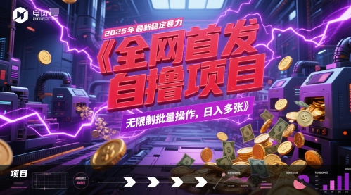 全网首发，2025年最新稳定暴力全自动自撸项目，无限制批量操作，日入多张【揭秘】-川川创富网