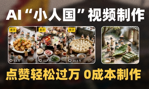 爆款1000W+播放微缩景观迷你小人国AI视频0成本制作全流程教学-川川创富网