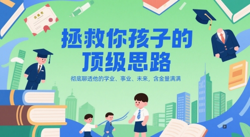 付费文章：拯救你孩子的顶级思路，彻底聊透他的学业、事业、未来，含金量满满-川川创富网