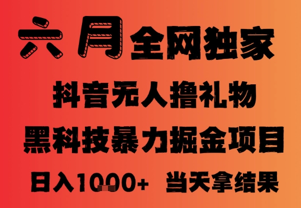 25年6月抖音无人直播最新暴力撸音浪掘金，小白可做，可批量矩阵放大，长期稳定日入1k+【揭秘】-川川创富网