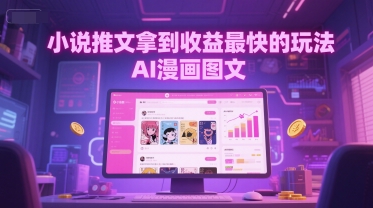 小说推文拿到收益最快的玩法，AI漫画图文-川川创富网