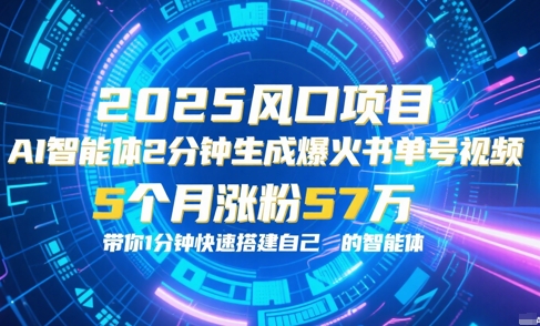 AI智能体2分钟一键生成爆火书单号原创视频，5个月涨粉57w，带你零代码1分钟搭建智能体-川川创富网