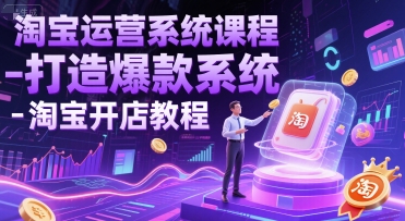 淘宝运营系统课程-打造爆款系统-淘宝开店教程-川川创富网