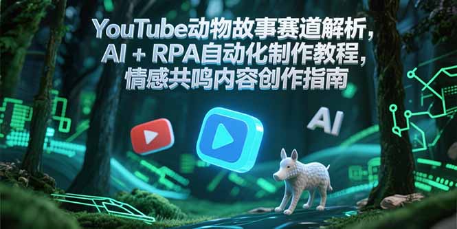 YouTube动物故事赛道解析，AI+RPA自动化制作教程，情感共鸣内容创作指南-川川创富网