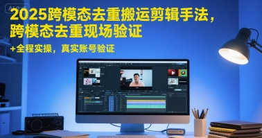 2025跨模态去重搬运剪辑手法，跨模态去重现场验证 +全程实操，真实账号验证-川川创富网