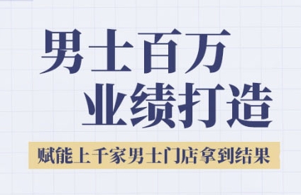 2025男士美业百万业绩打造，赋能上千家男士门店拿到结果-川川创富网