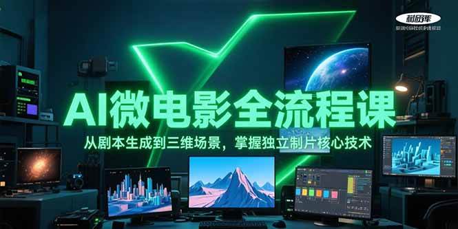AI微电影全流程课，从剧本生成到三维场景，掌握独立制片核心技术-川川创富网
