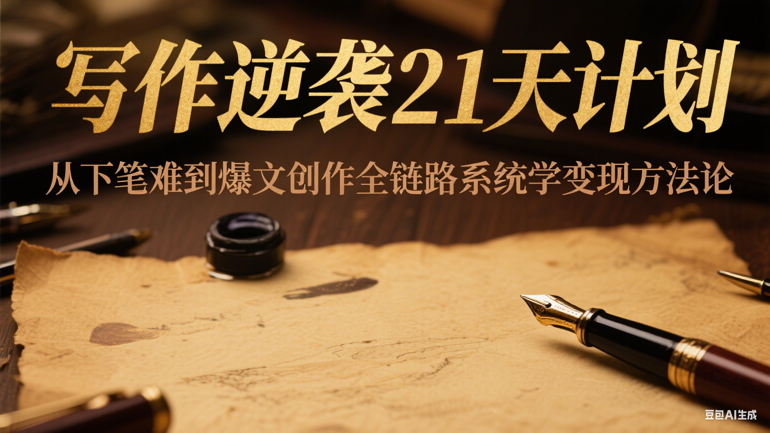 写作逆袭21天计划：从下笔难到爆文创作全链路系统学变现方法论-川川创富网