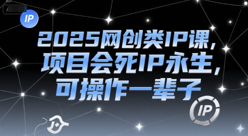 2025网创类IP课，项目会死IP永生，可操作一辈子-川川创富网
