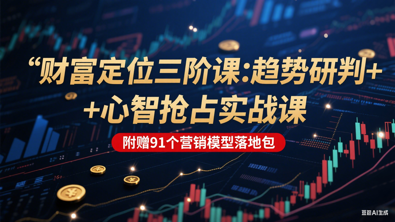 财富定位三阶：趋势研判 + 心智抢占实战课，附赠91个营销模型落地包-川川创富网