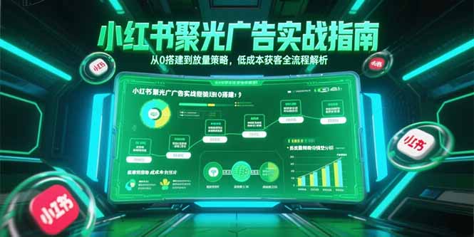小红书聚光广告实战指南，从0搭建到放量策略，低成本获客全流程解析-川川创富网