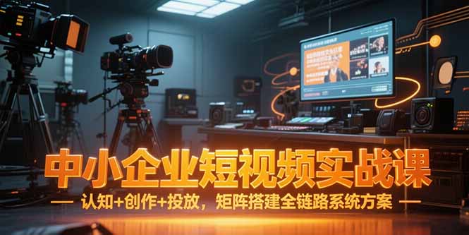 中小企业短视频实战课，认知+创作+投放，矩阵搭建全链路系统方案-川川创富网