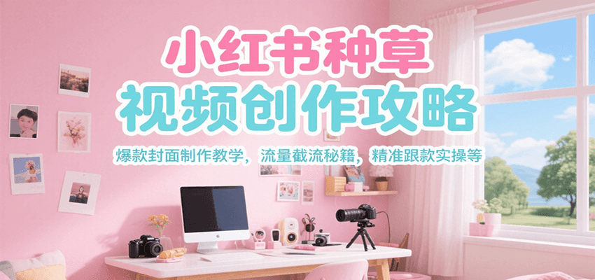小红书种草视频创作攻略，爆款封面制作教学 ，流量截流秘籍 ，精准跟款实操等-川川创富网