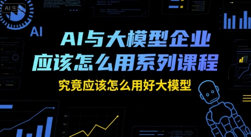 AI与大模型企业应该怎么用系列课程，究竟应该怎么用好大模型-川川创富网