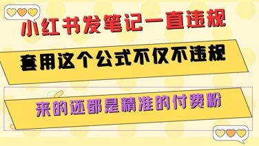 小红书发笔记一直违规，套用这个公式不仅不违规，来的还都是精准的付费粉-川川创富网