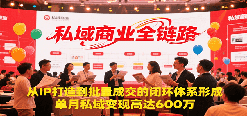 私域商业全链路，从IP打造到批量成交的闭环体系形成，单月私域变现600万-川川创富网